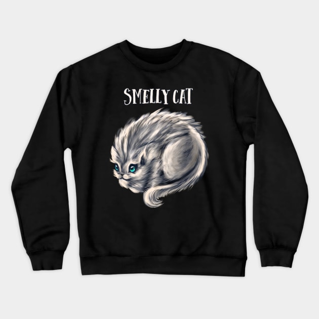 Smelly cat Crewneck Sweatshirt by ravenblue